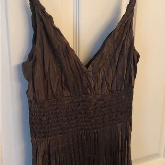 Vintage Brown Silky Wood Nymph Dress from Express - Picture 2 of 5